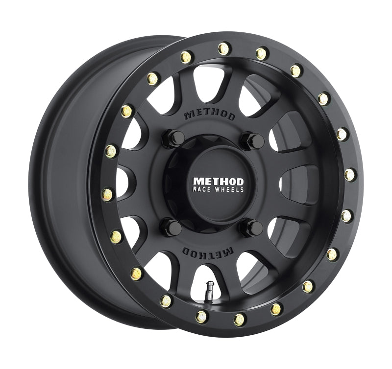 Method MR401 UTV Beadlock 15x7 / 4+3/13mm Offset / 4x136 / 106mm CB Matte Black Wheel