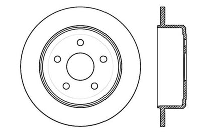 StopTech 12 Jeep Wrangler Rubicon Drilled Right Rear Rotor