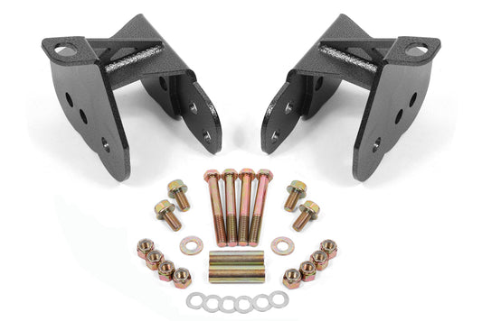 BMR 64-72 Chevy Chevelle Rear Control Arm Relocation Brackets - Black Hammertone