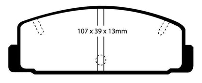 EBC 86-89 Mazda RX7 2.4 (1.3 Rotary)(Vented Rear Rotors) Bluestuff Rear Brake Pads