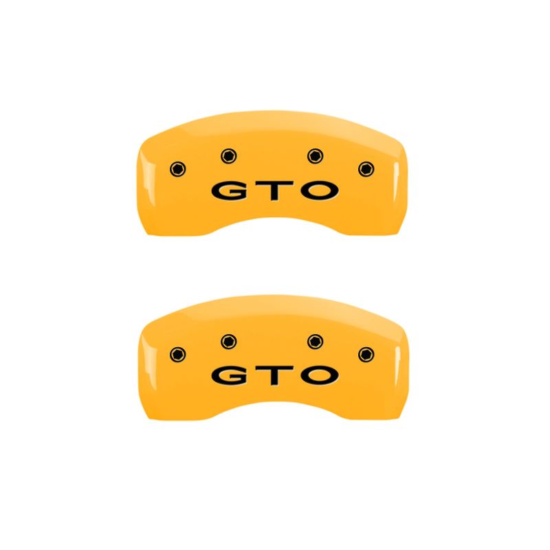 MGP 4 Caliper Covers Engraved Front Pontiac Rear Gto Yellow Finish Black Char 2004 Pontiac GTO