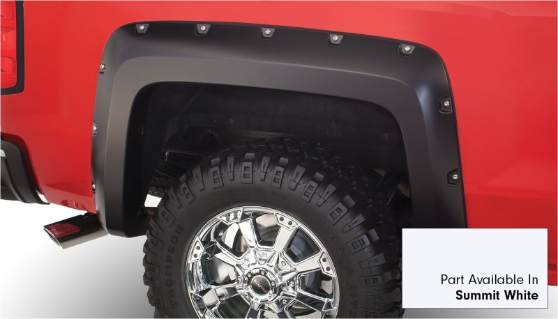 Bushwacker 16-18 Chevy Silverado 1500 Fleetside Pocket Style Flares 4pc - Summit White