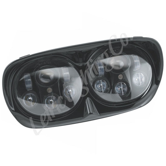 Letric Lighting 98-13 Glide Models LED Black Headlight & Housing Dual 5.75 Projector Lamps