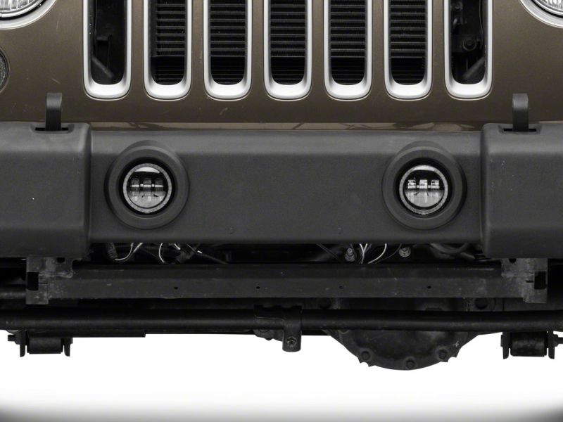 Raxiom 07-18 Jeep Wrangler JK Axial Series 4-In LED Devil Eyes Fog Lights w/ Halo