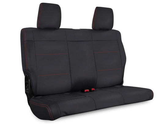 PRP 11-12 Jeep Wrangler JK Rear Seat Cover/2 door - Black with Red Stitching