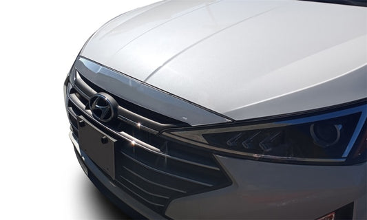 AVS 19-20 Hyundai Elantra Aeroskin Low Profile Hood Shield - Chrome