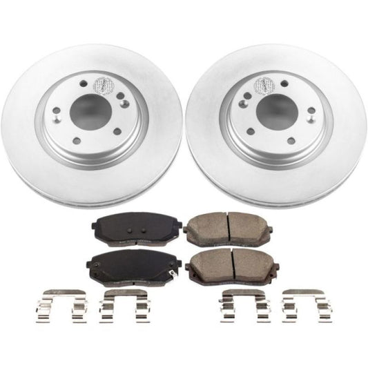 Power Stop 16-19 Hyundai Sonata Front Z17 Evolution Geomet Coated Brake Kit