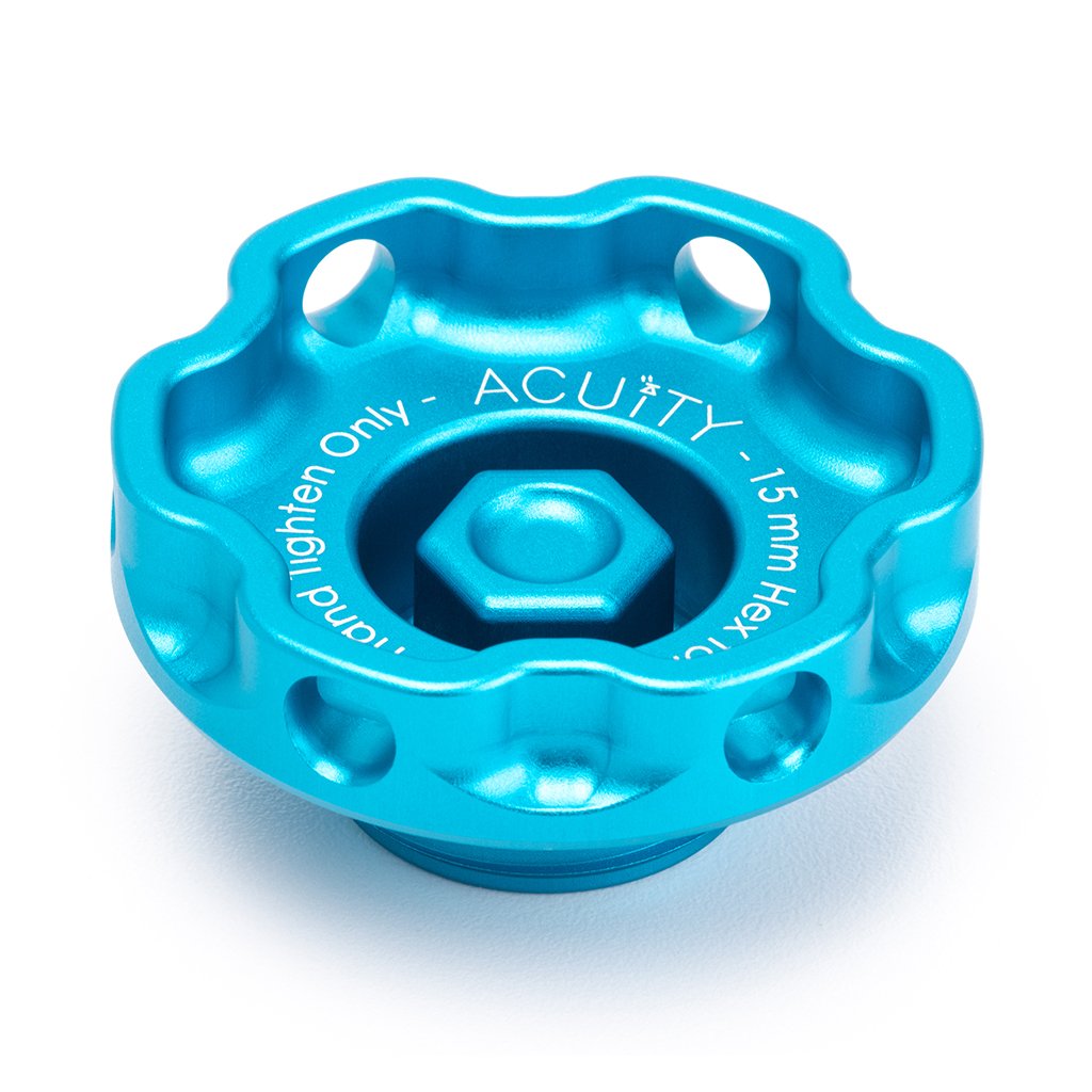 Acuity - Podium Oil Cap in Satin Teal for Hondas/Acuras