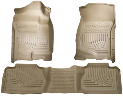 Husky Liners 07-12 Chevy Silverado/GMC Sierra Extended Cab WeatherBeater Combo Tan Floor Liners