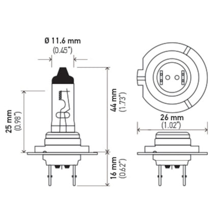 Hella Bulb H7 12V 55W PX26d T4.6 LONGLIFE