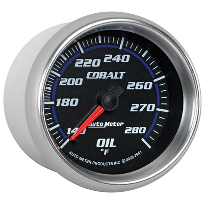 Autometer Cobalt 66.7mm 140-280 Degree F Mechanical Oil Temperature Gauge