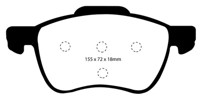 EBC 01-05 Volvo S60 2.3 Turbo T5 Yellowstuff Front Brake Pads