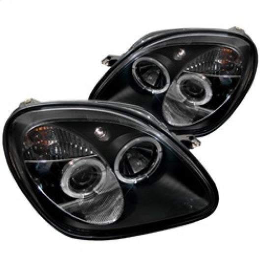 Spyder Mercedes Benz SLK 98-04 1PC Projector Halogen Model- LED Halo Blk PRO-YD-MBSLK98-1PC-HL-BK