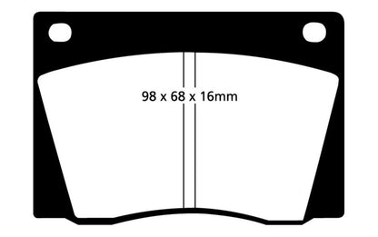 EBC 67-74 Ac 428 7.0 Yellowstuff Front Brake Pads