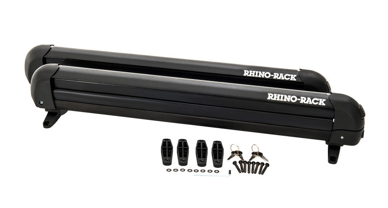 Rhino-Rack Universal Ski/Snowboard Carrier - Fits 6 Pairs of Skis or 4 Snowboards - Black