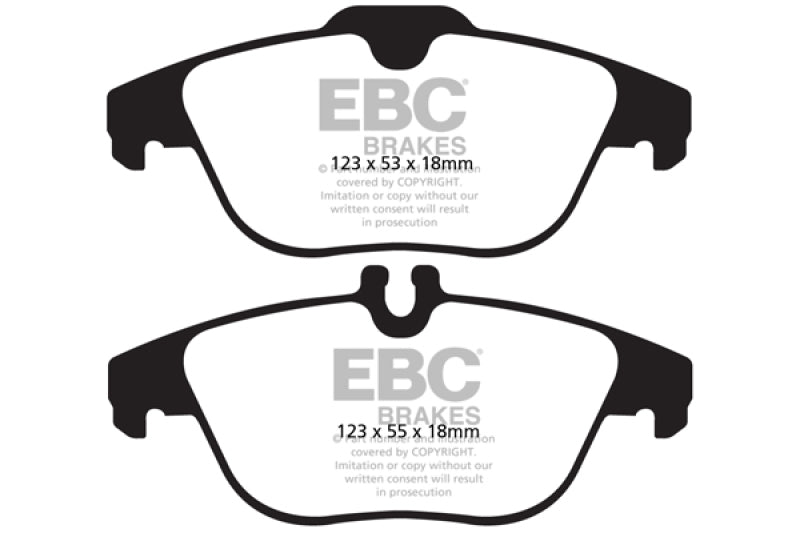 EBC 13-16 Mercedes-Benz GLK250 2.1 Twin TD Yellowstuff Rear Brake Pads