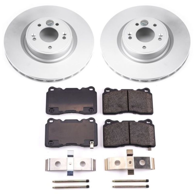 Power Stop 10-16 Hyundai Genesis Coupe Front Z17 Evolution Geomet Coated Brake Kit