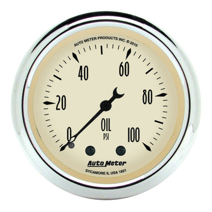 AutoMeter Gauge Kit 5 Pc. 3-1/8in. & 2-1/16in. Mech. Speedo. Wtmp & Oilp Antq Beige