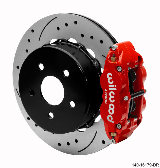 Wilwood Narrow Superlite 4R Rear Brake Kit 14.00in Red 2020-Up Jeep JT w/ Lines