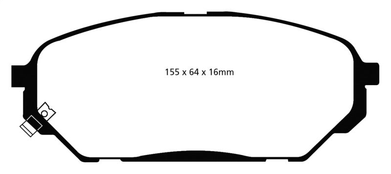 EBC 07-12 Hyundai Veracruz 3.8 Greenstuff Front Brake Pads