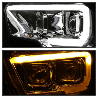 xTune 16-18 Toyota Tacoma SR/SR5 DRL Proj Headlights w/Turn Signal - Chrm (PRO-JH-TTA16-SR-C)