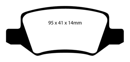 EBC 08-09 Mercedes-Benz B200 2.0 Greenstuff Rear Brake Pads