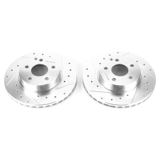 Power Stop 15-16 Mercedes-Benz C250 Front Evolution Drilled & Slotted Rotors - Pair