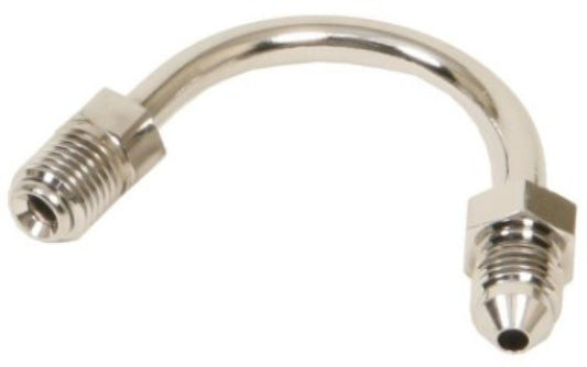Russell Performance 3/8in-24 Inverted Flare to Male -3AN Steel Chrome 150 Degree Brake Line Fitting