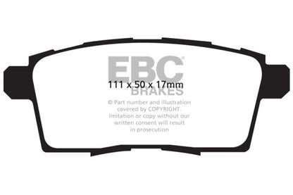 EBC 06-08 Ford Edge 3.5 2WD Ultimax2 Rear Brake Pads