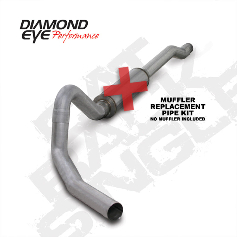 Diamond Eye KIT 4in CB MFLR RPLCMENT PIPE SGL AL: 03-06 FORD 6.0L EXCURSION