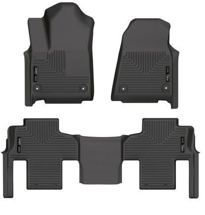 Husky Liners 2022 Jeep Wagoneer (w/2nd Row Bench) WeatherBeater Front & 2nd Seat Floor Liner - Blk