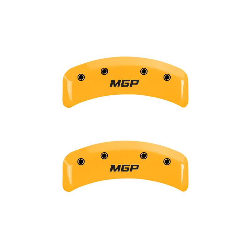 MGP 4 Caliper Covers Engraved Front & Rear MGP Yellow Finish Black Char 1997 Mazda Miata