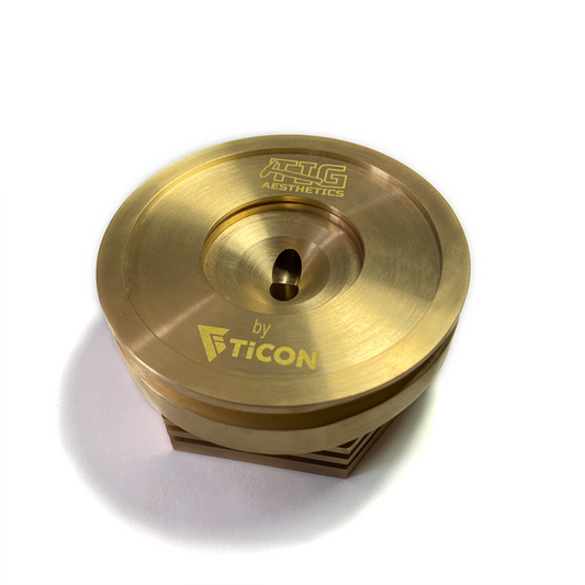 Ticon Industries Tig Aesthetics 4in Universal Vband Heat Sink w/ Purge - Tellurium Copper