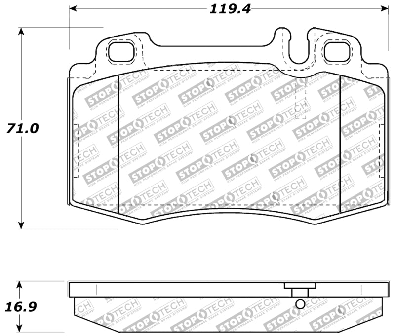 StopTech Performance 94-12/96 Maserati / Mercedes Benz C/E/ML/S/SL Series Front Brake Pads