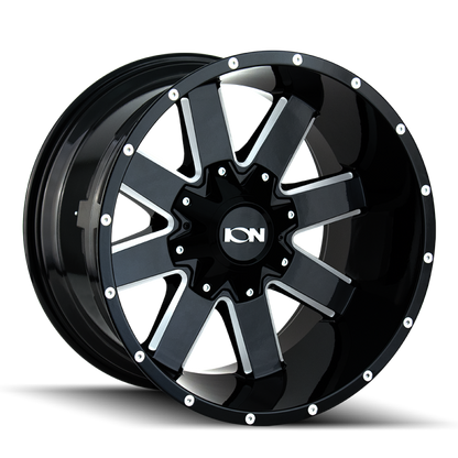 ION Type 141 17x9 / 5x114.3 BP / -12mm Offset / 87mm Hub Gloss Black Milled Wheel