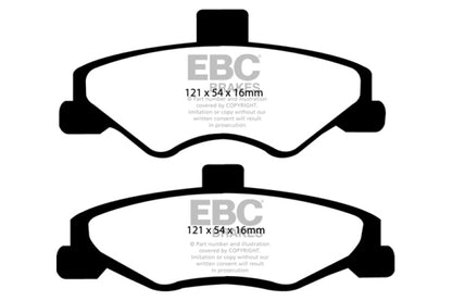 EBC 98-02 Chevrolet Camaro (4th Gen) 3.8 Redstuff Rear Brake Pads