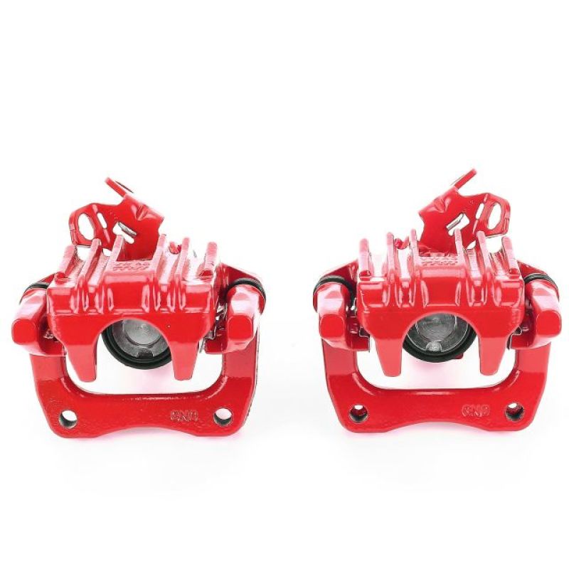 Power Stop 10-13 Audi A3 Rear Red Calipers w/Brackets - Pair