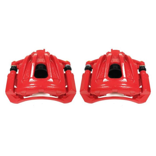 Power Stop 02-07 Jeep Liberty Front Red Calipers w/Brackets - Pair