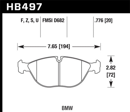 Hawk 04-06 Audi TT Quattro / 04-05 VW Golf R32 Perf Ceramic Street Front Brake Pads