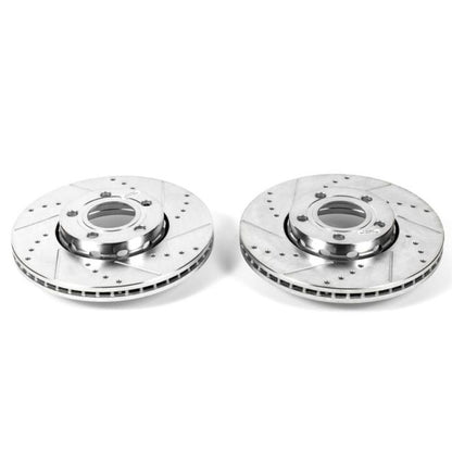 Power Stop 2005 Audi A4 Front Evolution Drilled & Slotted Rotors - Pair