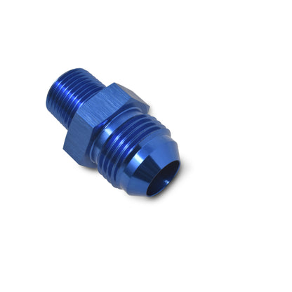 Russell Performance -10 AN to 3/8in NPT Straight Flare to Pipe (Blue)