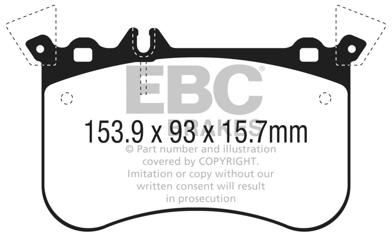 EBC 2014+ Mercedes-Benz CLA45 AMG 2.0L Turbo Redstuff Front Brake Pads