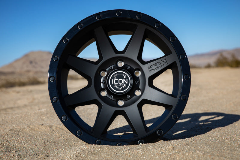 ICON Rebound 18x9 5x150 25mm Offset 6in BS 110.1mm Bore Double Black Wheel