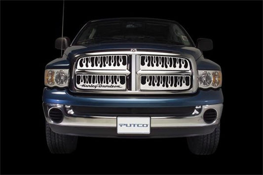 Putco 04-08 Ford F-150 (Bar Grille) w/ Logo CutOut (6pcs) Flaming Inferno Stainless Steel Grille