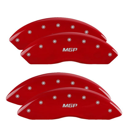 MGP 4 Caliper Covers Engraved Front Acura Engraved Rear RSX Red finish silver ch