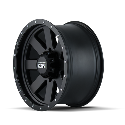 ION Type 134 20x9 / 6x139.7 BP / 0mm Offset / 106mm Hub Matte Black/Black Beadlock Wheel