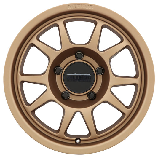 Method MR702 17x8.5 0mm Offset 5x150 110.5mm CB Method Bronze Wheel