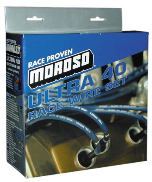 Moroso Chevrolet Big Block Ignition Wire Set - Ultra 40 - Unsleeved - Non-HEI - Crab Cap - Red