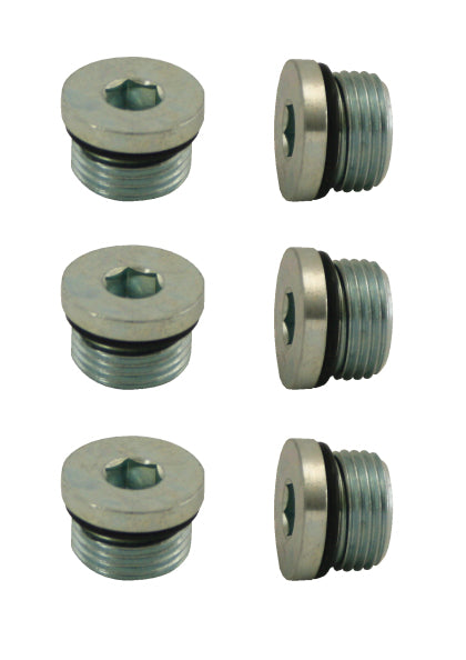 Moroso - Pipe Plug w/O-Ring -8An 3/4in-16 - Steel - 6 Pack