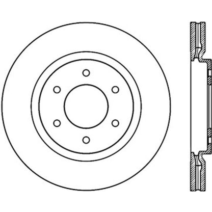 StopTech Power Slot 08-09 Infiniti QX4/QX56 / 07-09 Nissan Armada Right Front Slotted Cryo Rotor